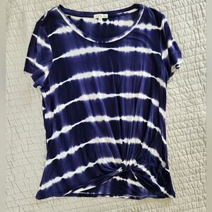 Nine Britton Indigo Tie-Dye Twist Tee
